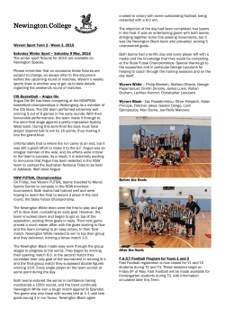 Wyvern Sport Term 2 - Newington Newsletter