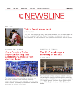 Tokyo Event sneak peek From Fermilab Today: Superconducting