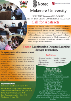 Call for Abstracts - Makerere University News Portal