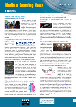 Read Newsletter - Media and Learning News