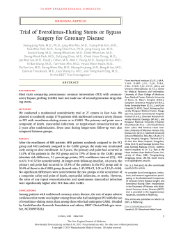 Trial of Everolimus-Eluting Stents or Bypass Surgery for Coronary