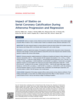 Impact of Statins on Serial Coronary Calcification During Atheroma