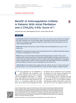 CHA2DS2-VASc Score of