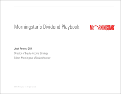 Morningstar`s Dividend Playbook