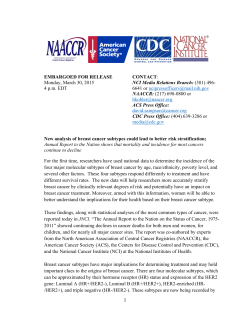 Press Release - The North American Association of Central Cancer