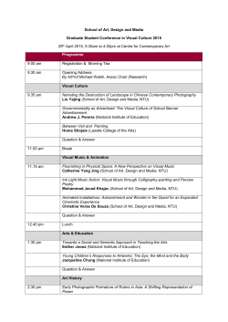 ADM Graduate conference - Programme. Bio. Abstract (dtd 2Apr15