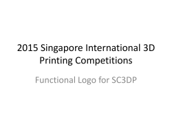 2015 Singapore International 3D Printing Competitions Winners