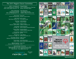 THE HIGGINS CLASSIC - Special Olympics New Jersey