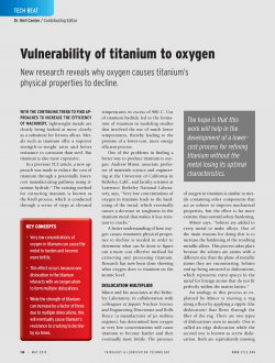 Vulnerability of titanium to oxygen