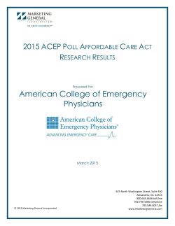 new poll - American College of Emergency Physicians