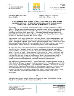 Press Release - Florida Department of Health