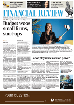 AFR Wednesday 25 March 2015