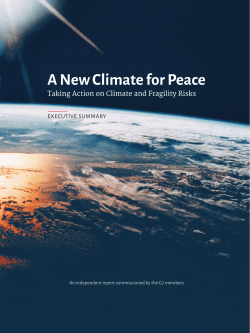 A New Climate for Peace
