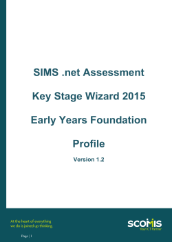 Early Years Foundation Stage Profile 2015