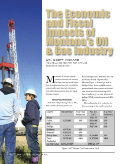 The Economic and Fiscal Impacts of Montana`s Oil & Gas Industry