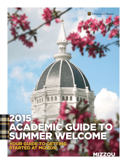 2015 academic guide to summer welcome
