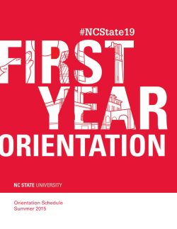 View a detailed schedule here - New Student Orientation