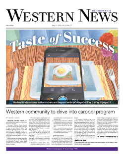 May 21, 2015 - Western News - University of Western Ontario