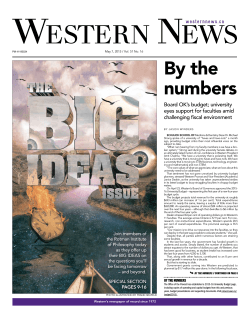 May 7, 2015 - Western News - University of Western Ontario