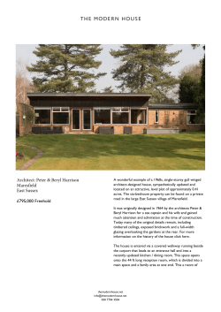 Architect: Peter & Beryl Harrison Maresfield East Sussex Â£795,000