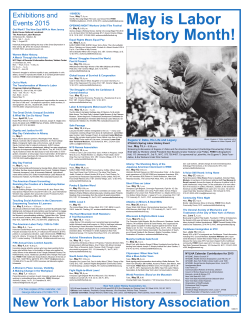 Calendar - New York Labor History Association