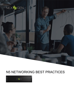 N5 NETWORKING BEST PRACTICES