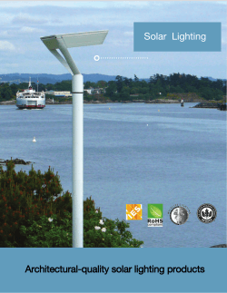 Architectural-quality solar lighting products Solar Lighting