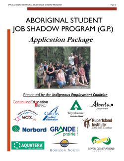 aboriginal student job shadow program