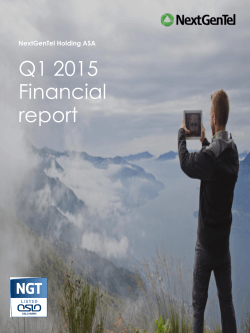 Q1 2015 Financial report
