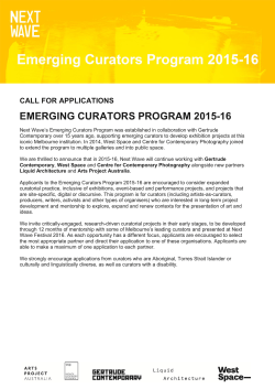 call for applications emerging curators program 2015-16