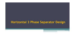 Part IV: Horizontal 3 Phase Separator Design