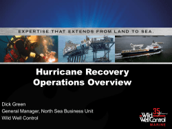 Hurricane Recovery Operations Overview