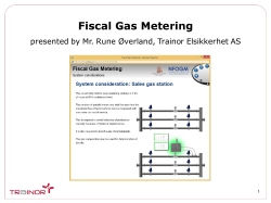 Fiscal Gas Metering