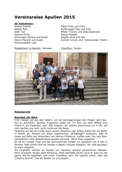 Vereinsreise Apulien 2015