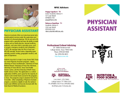 PHYSICIAN ASSISTANT - Department of Nutrition and Food Science