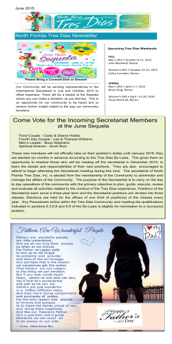 Come Vote for the Incoming Secretariat Members