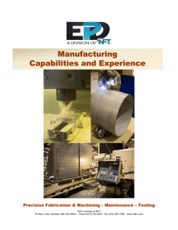 EPD Manufacturing Capabilities and Experience