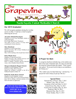 Grapevine May2015 - North Fayette United Methodist Church
