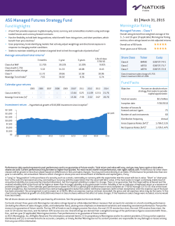 ASG Managed Futures Strategy Fund Fact Sheet