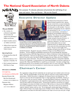 May 2015 News Letter - The National Guard Association of North