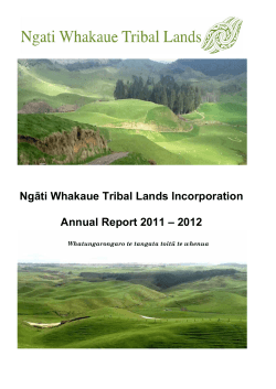 Ngati Whakaue Tribal Lands Annual Report 2011-2012