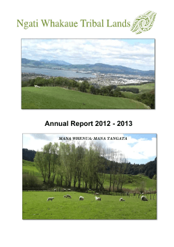 Ngati Whakaue Tribal Lands Annual Report 2012-2013