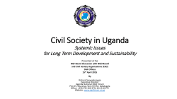 Civil Society in Uganda Systemic Issues for Long Term Development