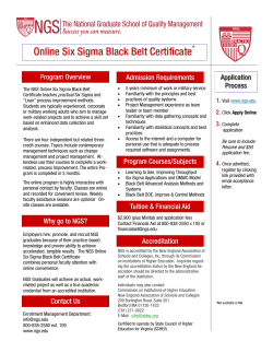 Online Six Sigma Black Belt Certificate