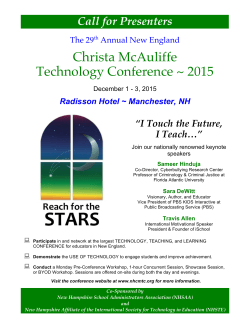 Call for Presenters - Christa McAuliffe Technology Conference