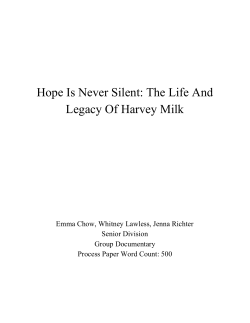 Hope Is Never Silent: The Life And Legacy Of Harvey Milk
