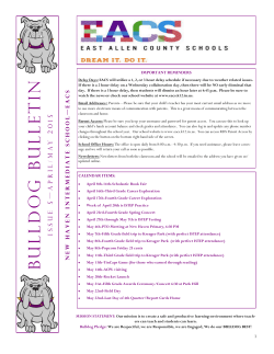 April-May Newsletter (Revised Honor Roll)