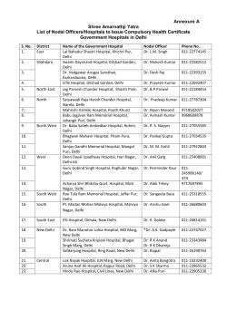 Annexure A Shree Amarnathji Yatra List of Nodal Officers/Hospitals