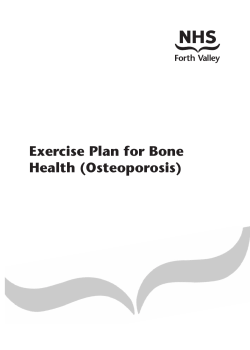 Exercise Plan for Bone Health (Osteoporosis)