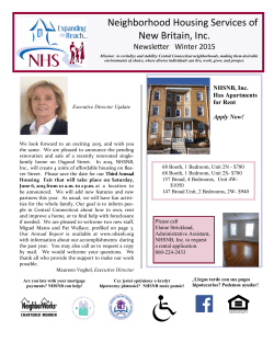 NHSNB Newsletter - Neighborhood Housing Services of New Britain